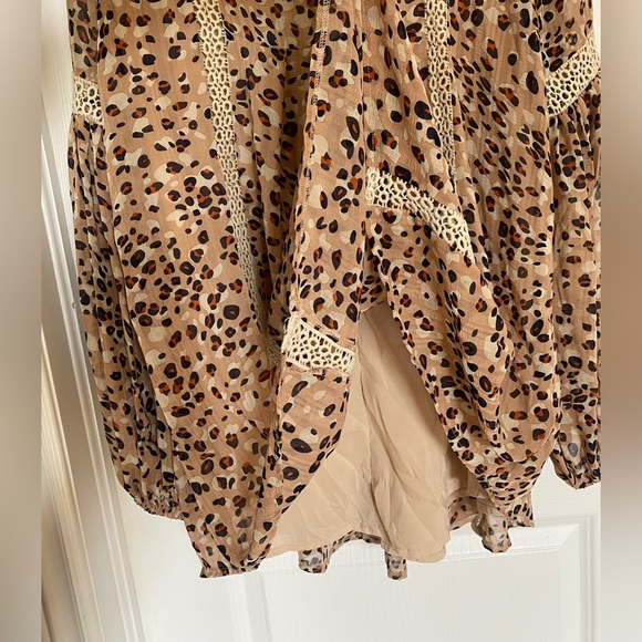 Indikah Animal Print Leopard Flowy Tunic Dress Size M - Picture 6 of 11